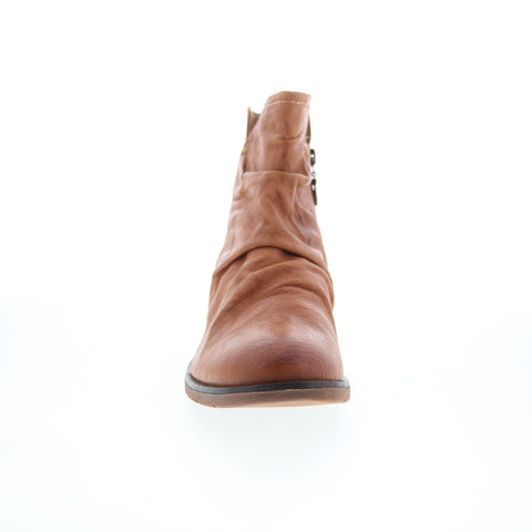 Sofft Beckie SF00707 Womens Brown Leather Zipper Ankle & Booties Boots
