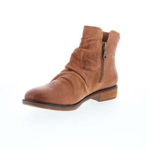 Sofft Beckie SF00707 Womens Brown Leather Zipper Ankle & Booties Boots