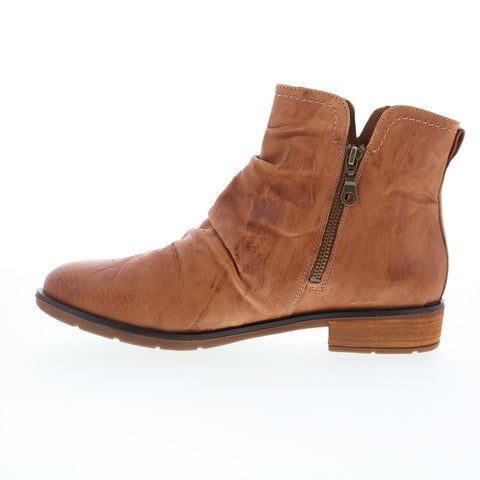 Sofft Beckie SF00707 Womens Brown Leather Zipper Ankle & Booties Boots