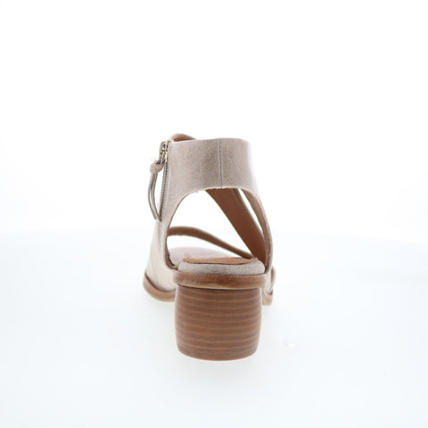 Sofft Camille SF00759 Womens Gray Leather Zipper Heeled Sandals Shoes