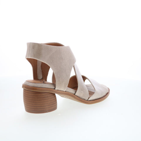 Sofft Camille SF00759 Womens Gray Leather Zipper Heeled Sandals Shoes