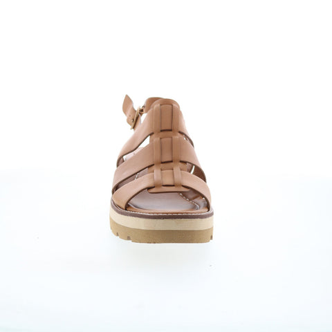 Sofft Patrina SF0081100 Womens Brown Leather Platform Sandals Shoes