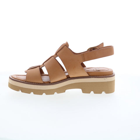 Sofft Patrina SF0081100 Womens Brown Leather Platform Sandals Shoes