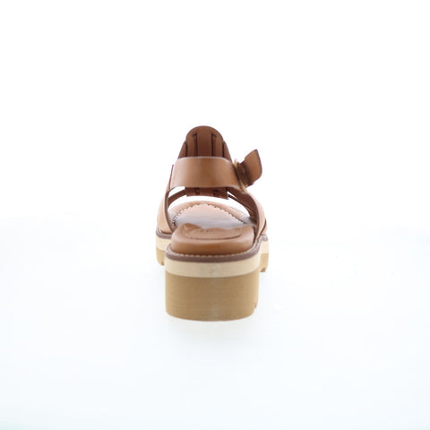 Sofft Patrina SF0081100 Womens Brown Leather Platform Sandals Shoes