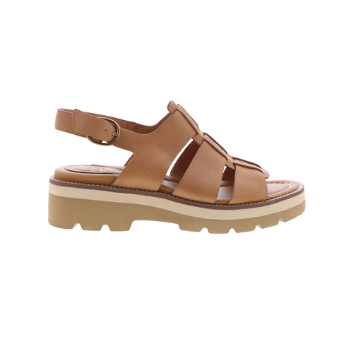 Sofft Patrina SF0081100 Womens Brown Leather Platform Sandals Shoes