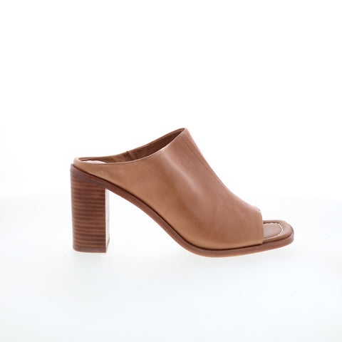 Sofft Safire SF0085200 Womens Brown Leather Mules Heels Shoes