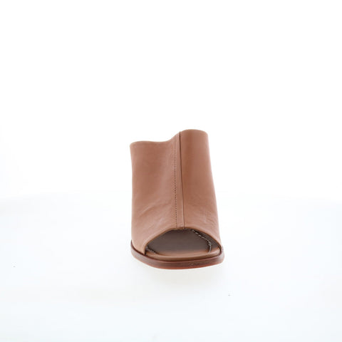 Sofft Safire SF0085200 Womens Brown Leather Mules Heels Shoes