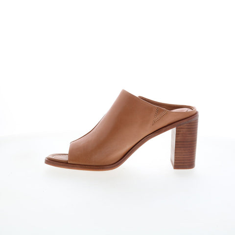 Sofft Safire SF0085200 Womens Brown Leather Mules Heels Shoes