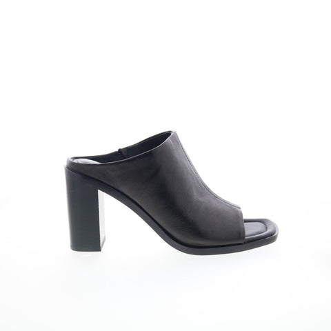 Sofft Safire SF0085201 Womens Black Leather Mules Heels Shoes