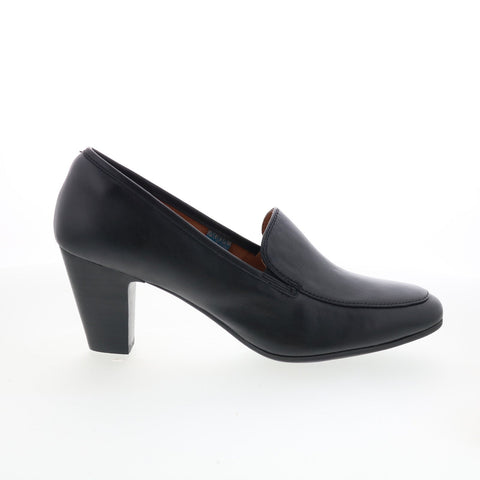Sofft Lucinda SF00917 Womens Black Leather Slip On Pumps Heels Shoes