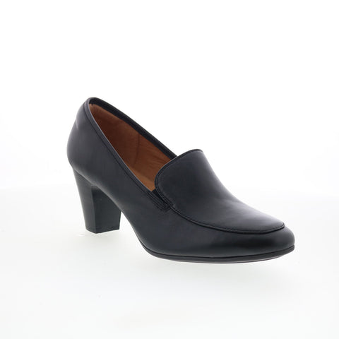 Sofft Lucinda SF00917 Womens Black Leather Slip On Pumps Heels Shoes