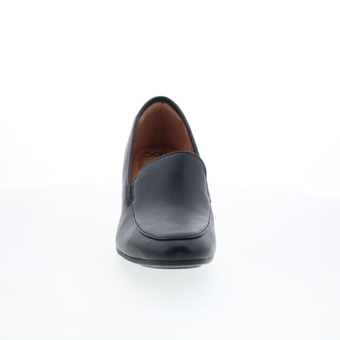 Sofft Lucinda SF00917 Womens Black Leather Slip On Pumps Heels Shoes