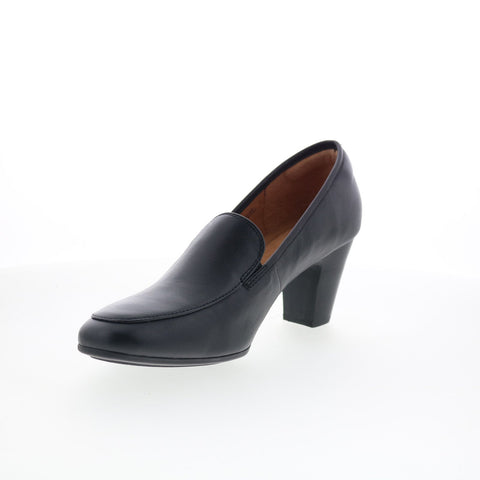 Sofft Lucinda SF00917 Womens Black Leather Slip On Pumps Heels Shoes