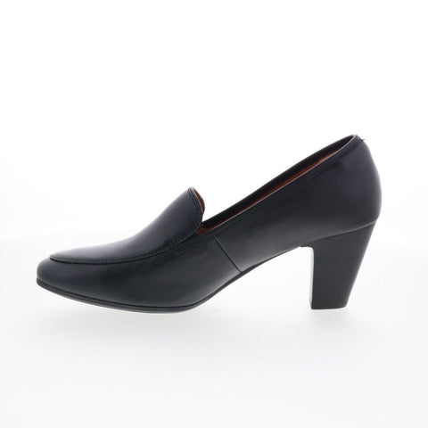 Sofft Lucinda SF00917 Womens Black Leather Slip On Pumps Heels Shoes