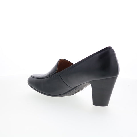 Sofft Lucinda SF00917 Womens Black Leather Slip On Pumps Heels Shoes