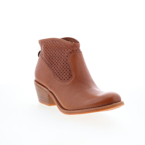 Sofft Aisley Perf SF01003 Womens Brown Leather Zipper Ankle & Booties Boots
