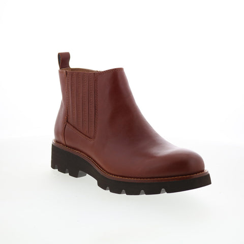 Sofft Paige SF01008 Womens Brown Leather Zipper Ankle & Booties Boots