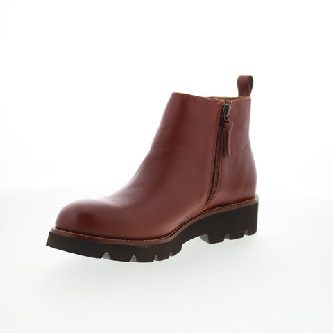 Sofft Paige SF01008 Womens Brown Leather Zipper Ankle & Booties Boots