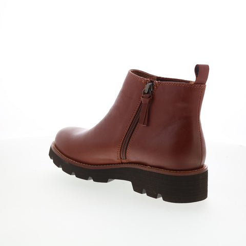Sofft Paige SF01008 Womens Brown Leather Zipper Ankle & Booties Boots