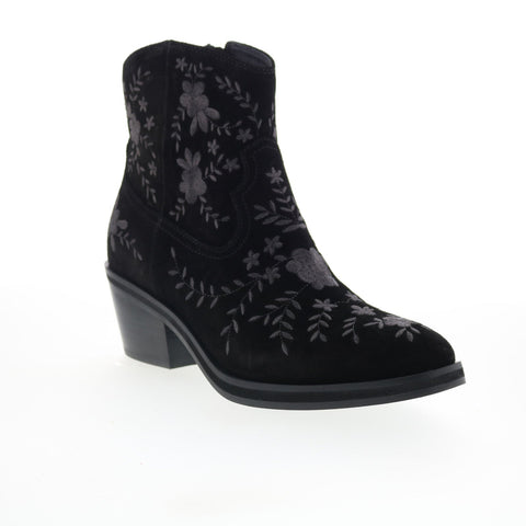 Sofft Sophie SF01022 Womens Black Suede Zipper Ankle & Booties Boots