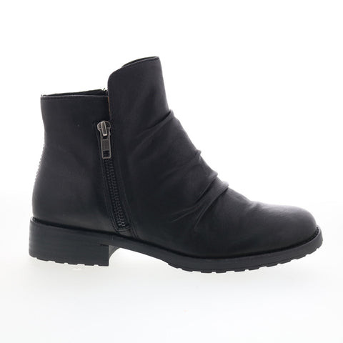 Sofft Beckie II SF01035 Womens Black Leather Zipper Ankle & Booties Boots