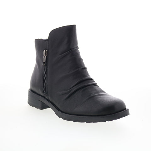 Sofft Beckie II SF01035 Womens Black Leather Zipper Ankle & Booties Boots