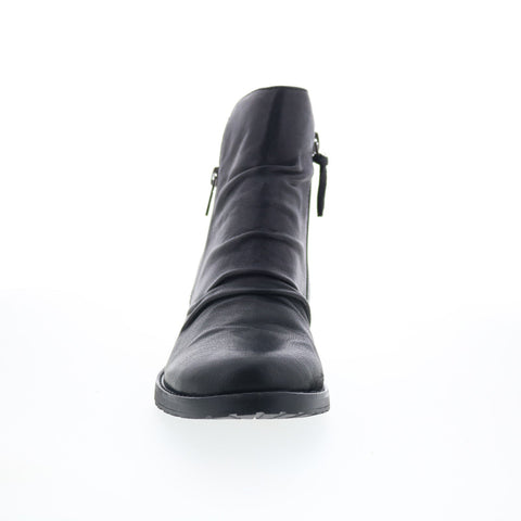 Sofft Beckie II SF01035 Womens Black Leather Zipper Ankle & Booties Boots
