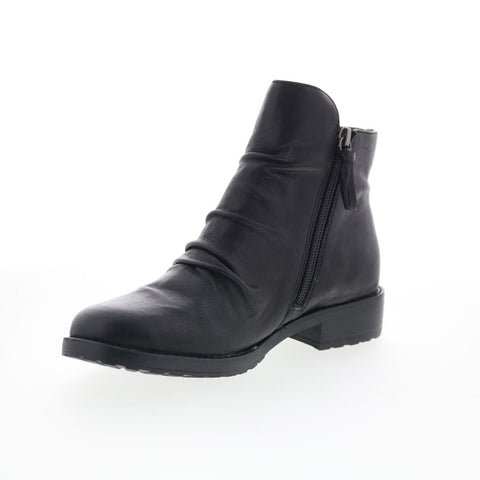 Sofft Beckie II SF01035 Womens Black Leather Zipper Ankle & Booties Boots