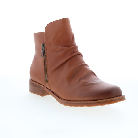 Sofft Beckie II SF01035 Womens Brown Leather Zipper Ankle & Booties Boots