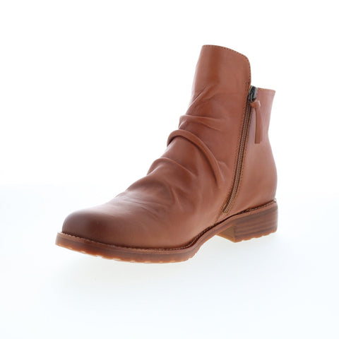 Sofft Beckie II SF01035 Womens Brown Leather Zipper Ankle & Booties Boots
