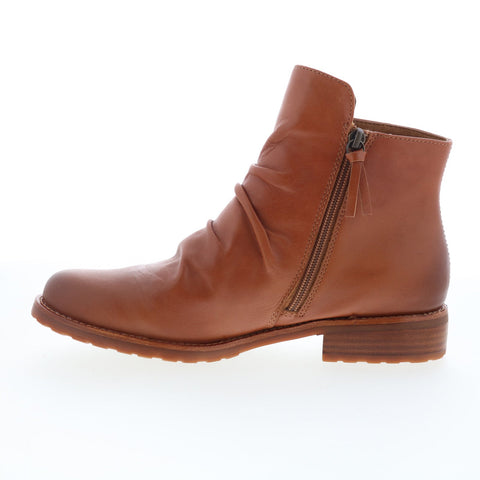 Sofft Beckie II SF01035 Womens Brown Leather Zipper Ankle & Booties Boots