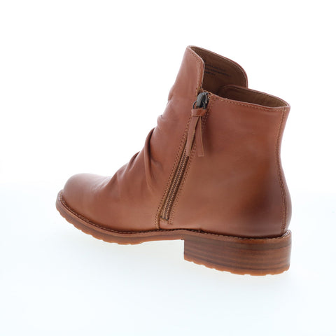 Sofft Beckie II SF01035 Womens Brown Leather Zipper Ankle & Booties Boots