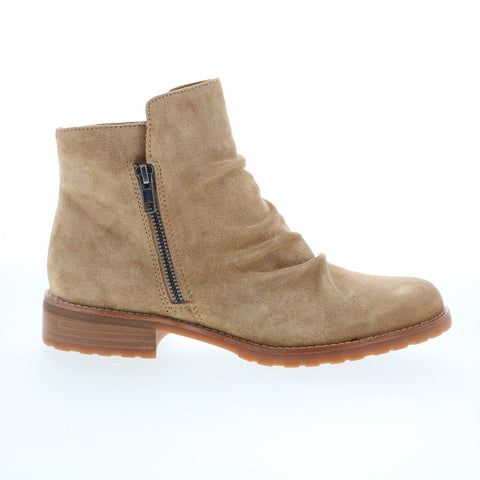 Sofft Beckie II SF01035 Womens Brown Suede Zipper Ankle & Booties Boots