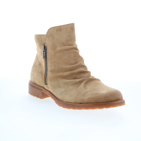Sofft Beckie II SF01035 Womens Brown Suede Zipper Ankle & Booties Boots