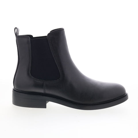 Sofft Pamella SF01044 Womens Black Leather Slip On Ankle & Booties Boots