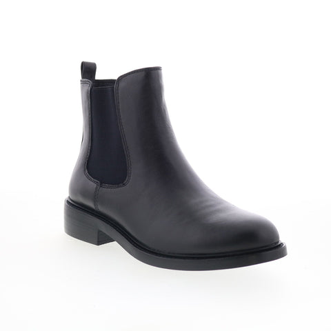 Sofft Pamella SF01044 Womens Black Leather Slip On Ankle & Booties Boots