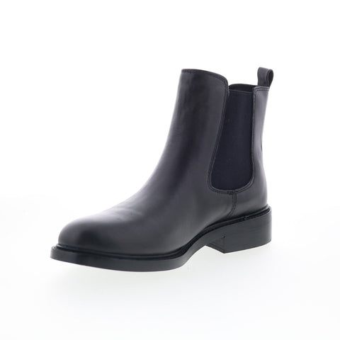 Sofft Pamella SF01044 Womens Black Leather Slip On Ankle & Booties Boots