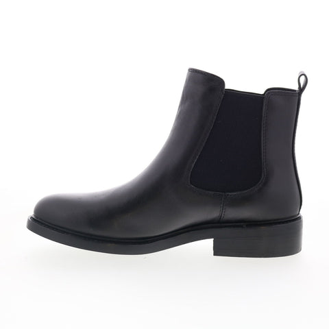 Sofft Pamella SF01044 Womens Black Leather Slip On Ankle & Booties Boots
