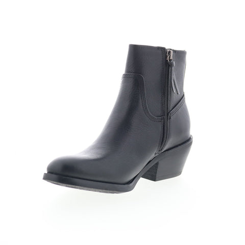 Sofft April SF01161 Womens Black Leather Zipper Ankle & Booties Boots