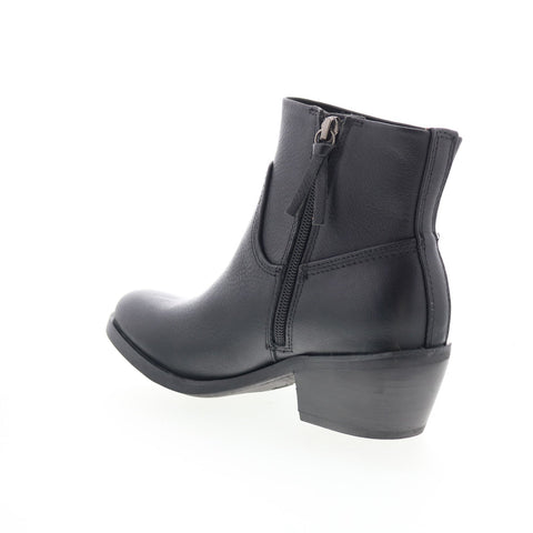 Sofft April SF01161 Womens Black Leather Zipper Ankle & Booties Boots