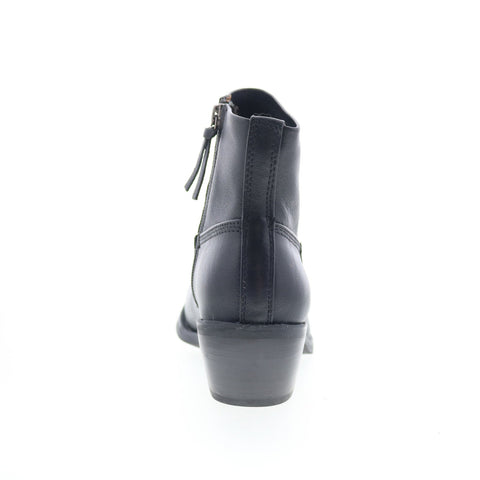 Sofft April SF01161 Womens Black Leather Zipper Ankle & Booties Boots