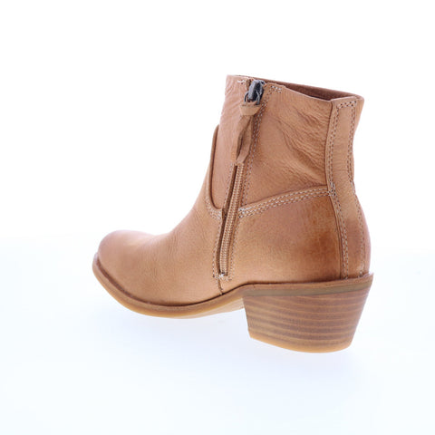 Sofft April SF01161 Womens Brown Leather Zipper Ankle & Booties Boots