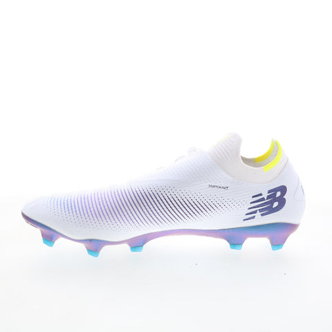 New Balance Furon Pro FG V7+ Mens White Wide Athletic Soccer Cleats Shoes