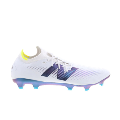 New Balance Furon Pro FG V7+ Mens White Wide Athletic Soccer Cleats Shoes
