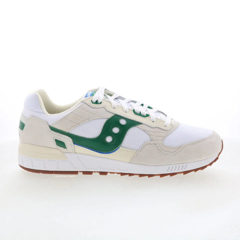 Saucony Shadow 5000 S70637-7 Mens White Suede Lifestyle Sneakers Shoes