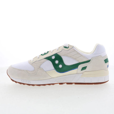 Saucony Shadow 5000 S70637-7 Mens White Suede Lifestyle Sneakers Shoes