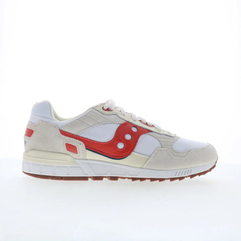 Saucony Shadow 5000 S70637-9 Mens White Suede Lifestyle Sneakers Shoes