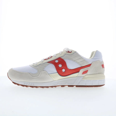 Saucony Shadow 5000 S70637-9 Mens White Suede Lifestyle Sneakers Shoes