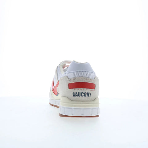 Saucony Shadow 5000 S70637-9 Mens White Suede Lifestyle Sneakers Shoes