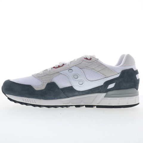 Saucony Shadow 5000 S70665-48 Mens White Suede Lifestyle Sneakers Shoes
